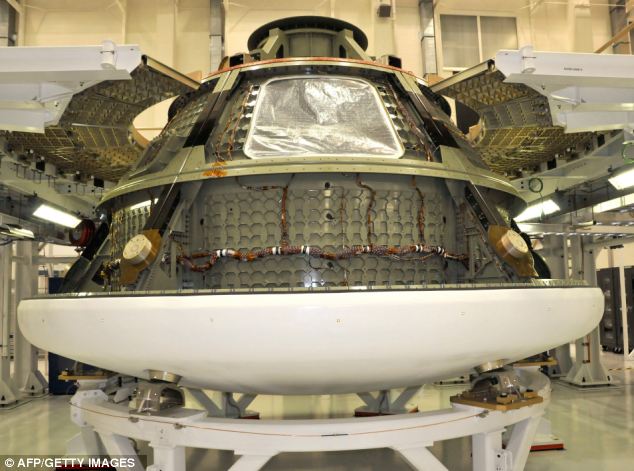 Taking shape: The Orion, which mimics the classic conical shape of the Apollo mission crew capsules, is one of the most advanced craft ever built