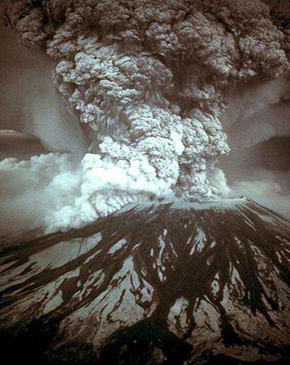 Mount St. Helens erupted on May 18, 1980, at 08:32. 