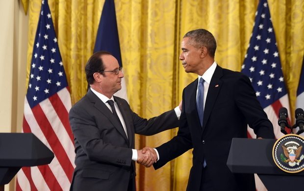 Hollande Obama press conference 24 Nov AFP